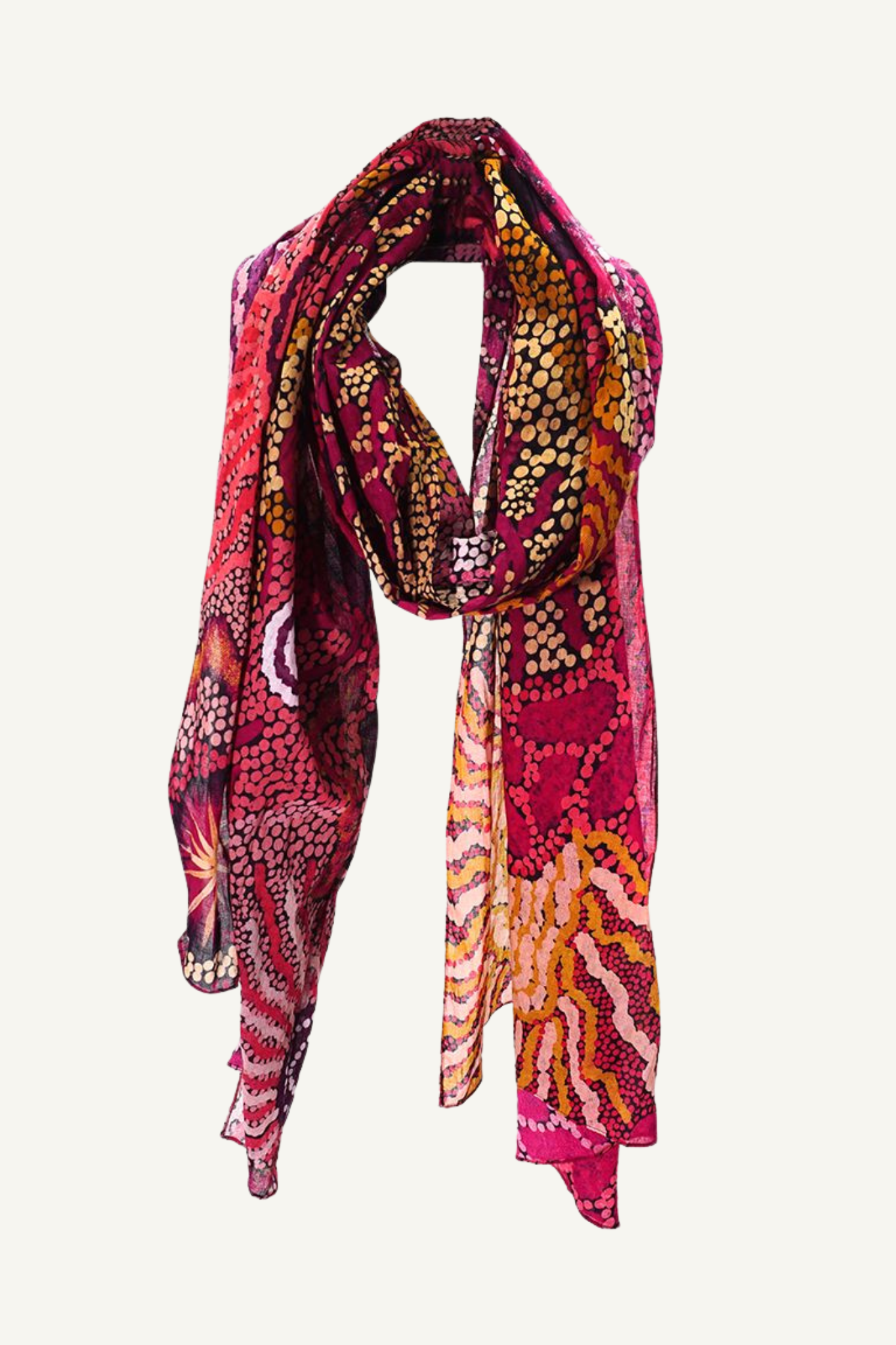 Damien and Yilpi Marks Organic Cotton Scarf 3