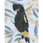 Christie Williams Greeting Card -  Yellow Tailed Black Cockatoo