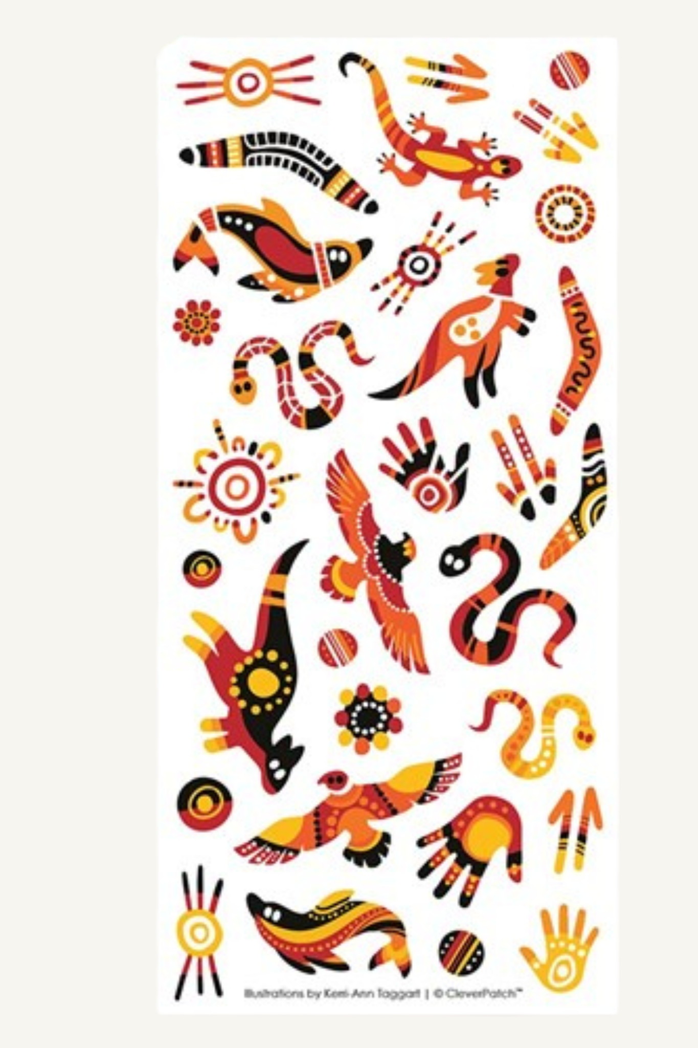 Indigenous Designed Stickers - earth tones