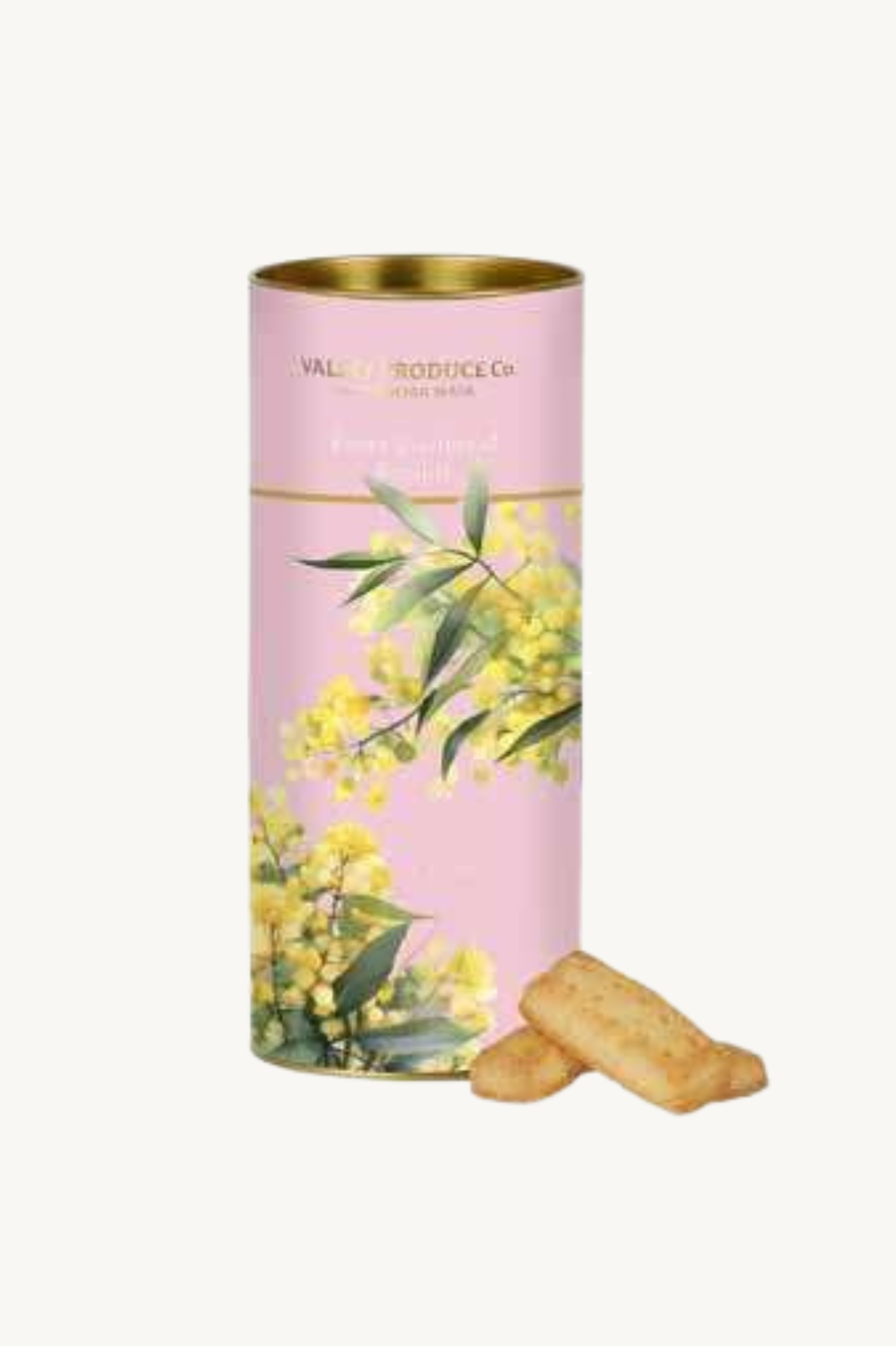 Valley Produce Co Australian Wattle Blossom Shortbread Tube (pink))