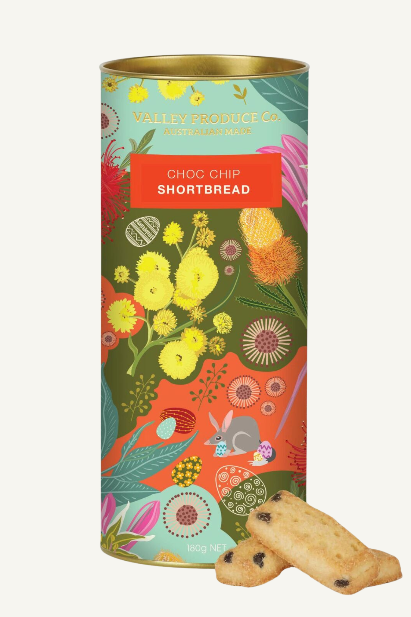 Easter Choc Chip Shortbread Tube