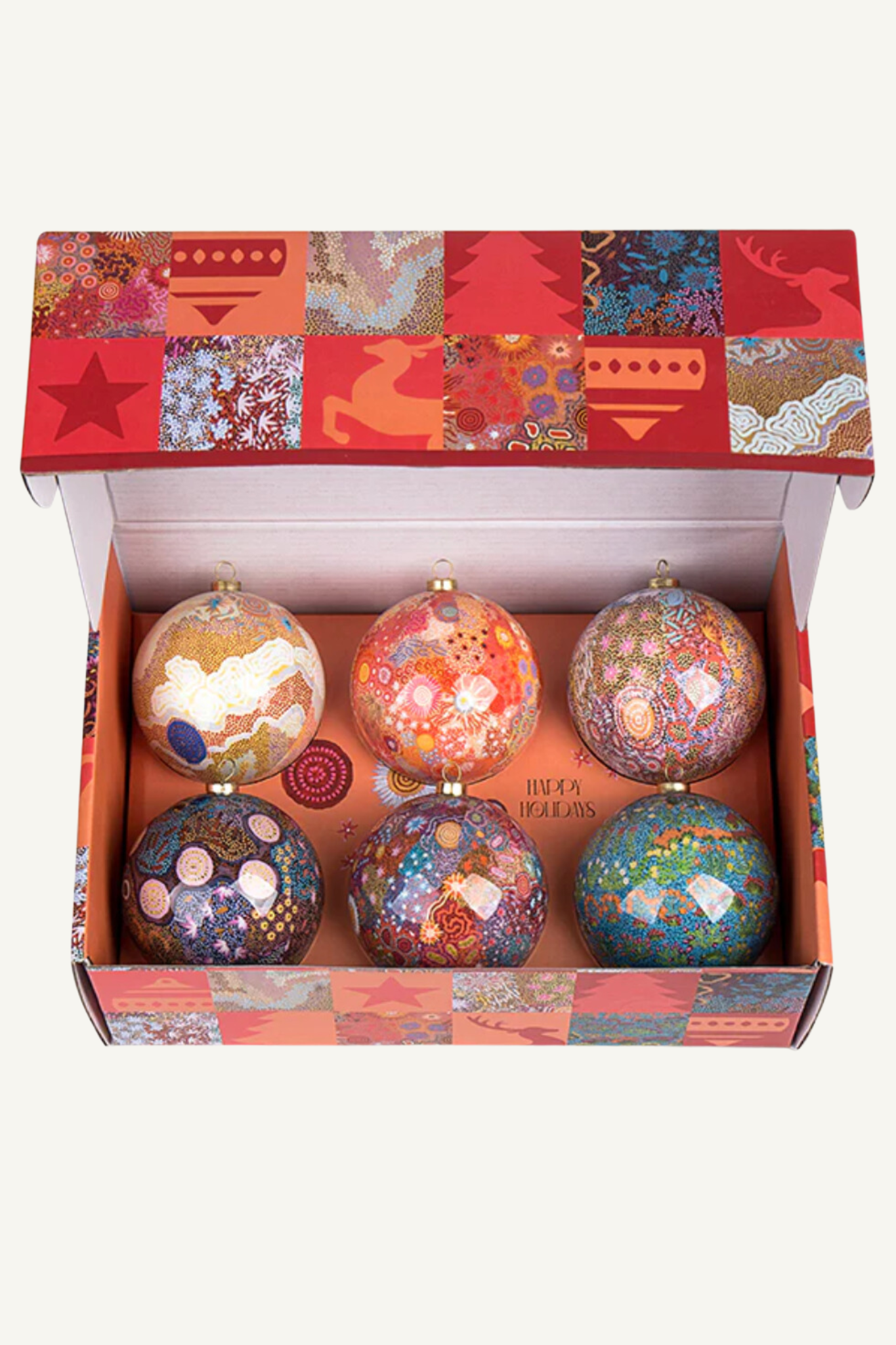 Aboriginal Sacred Country 6pack Christmas BAUBLES