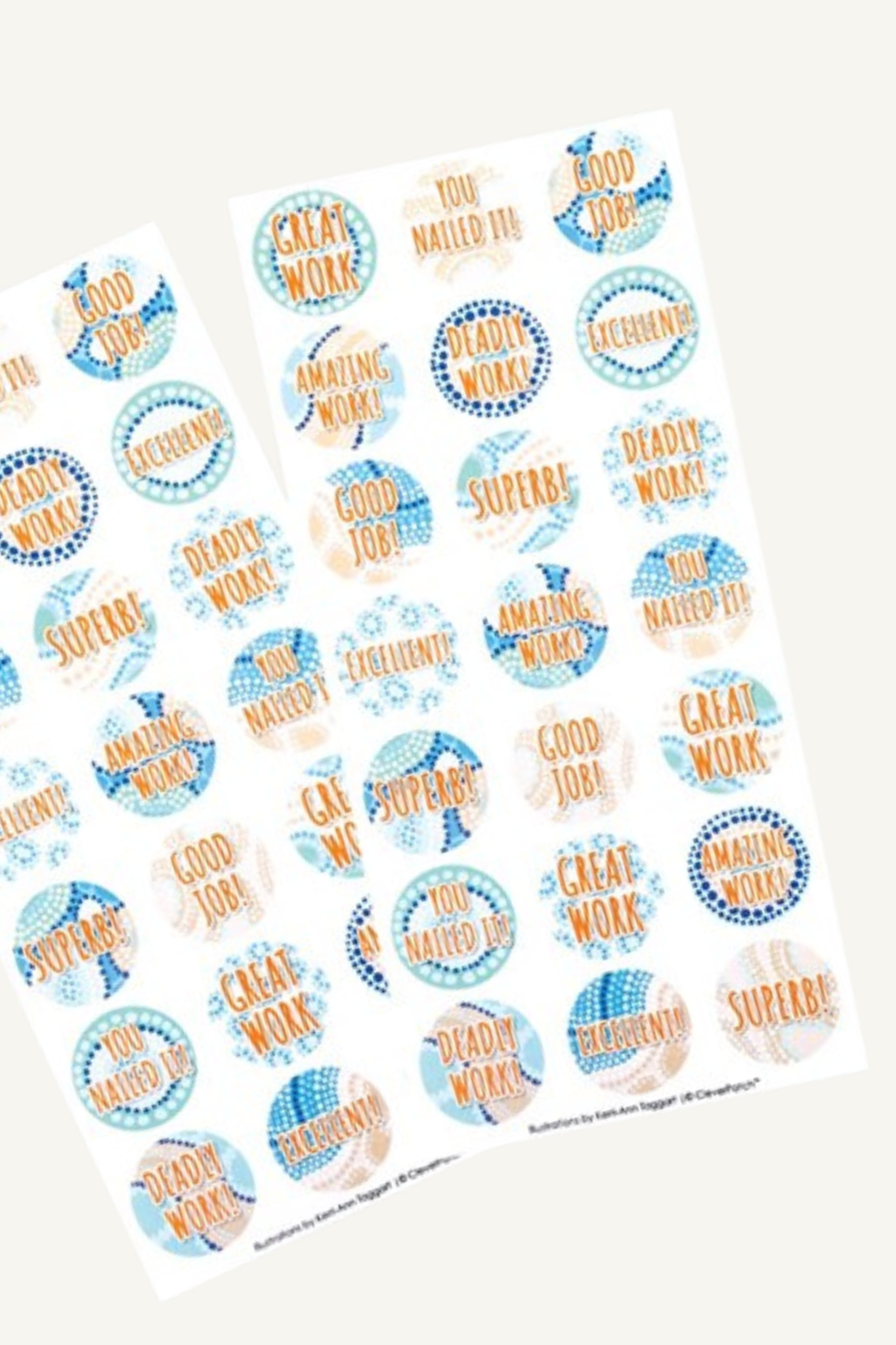 Indigenous Designed Merit Stickers