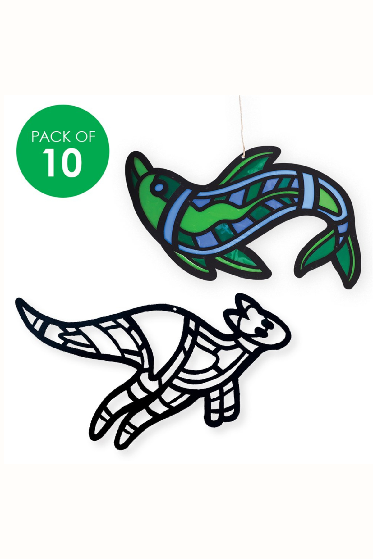 Cardboard Stained Glass Frames - Indigenous Designs - Pack of 10