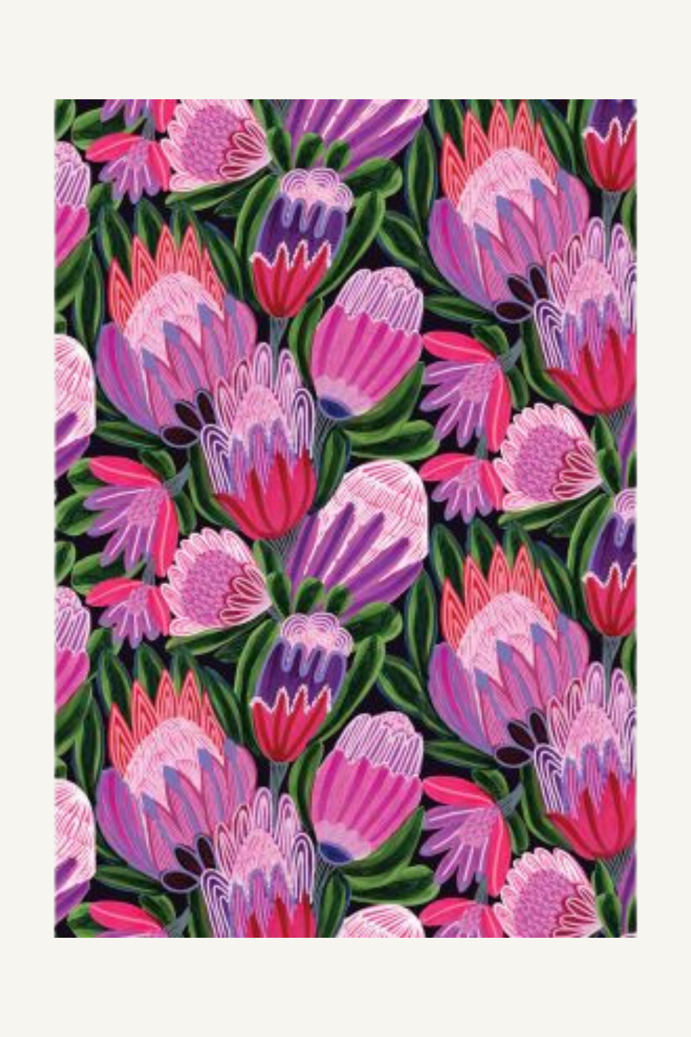 Purple Protea Greeting Card