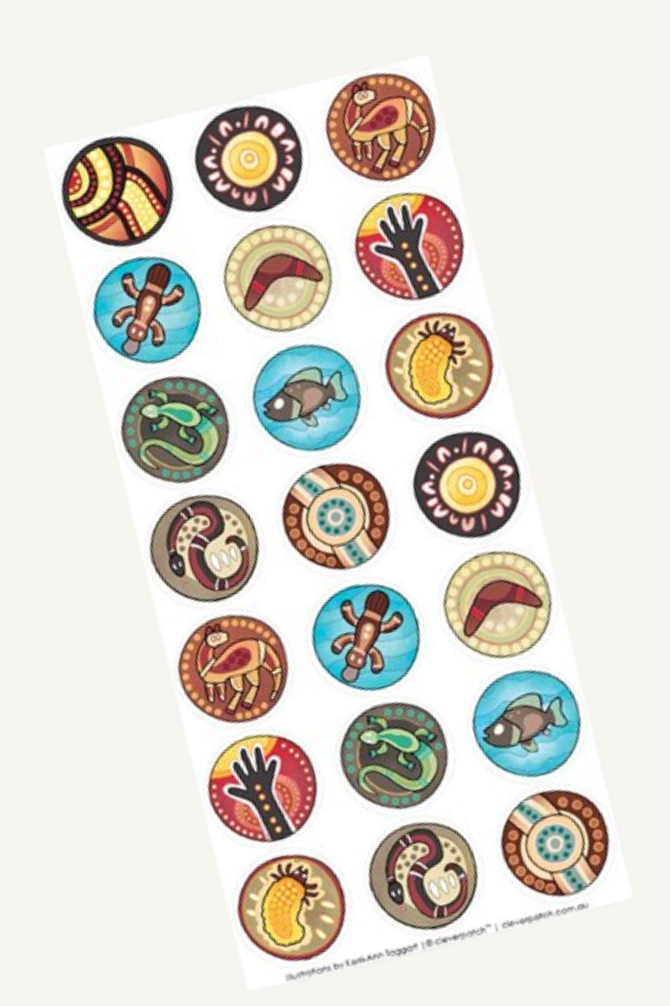 Indigenous Designed Stickers - Round