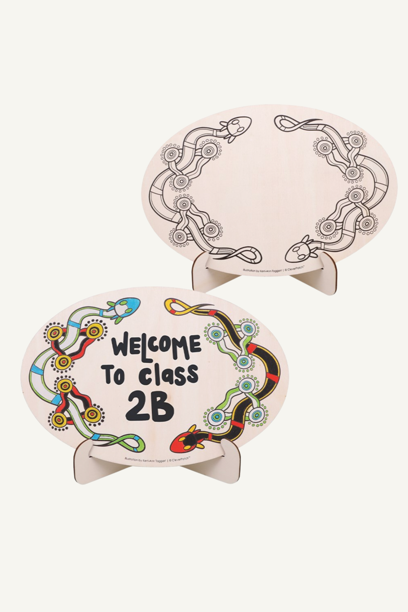 Indigenous Designed Wooden Standing Plaques - Pack of 10