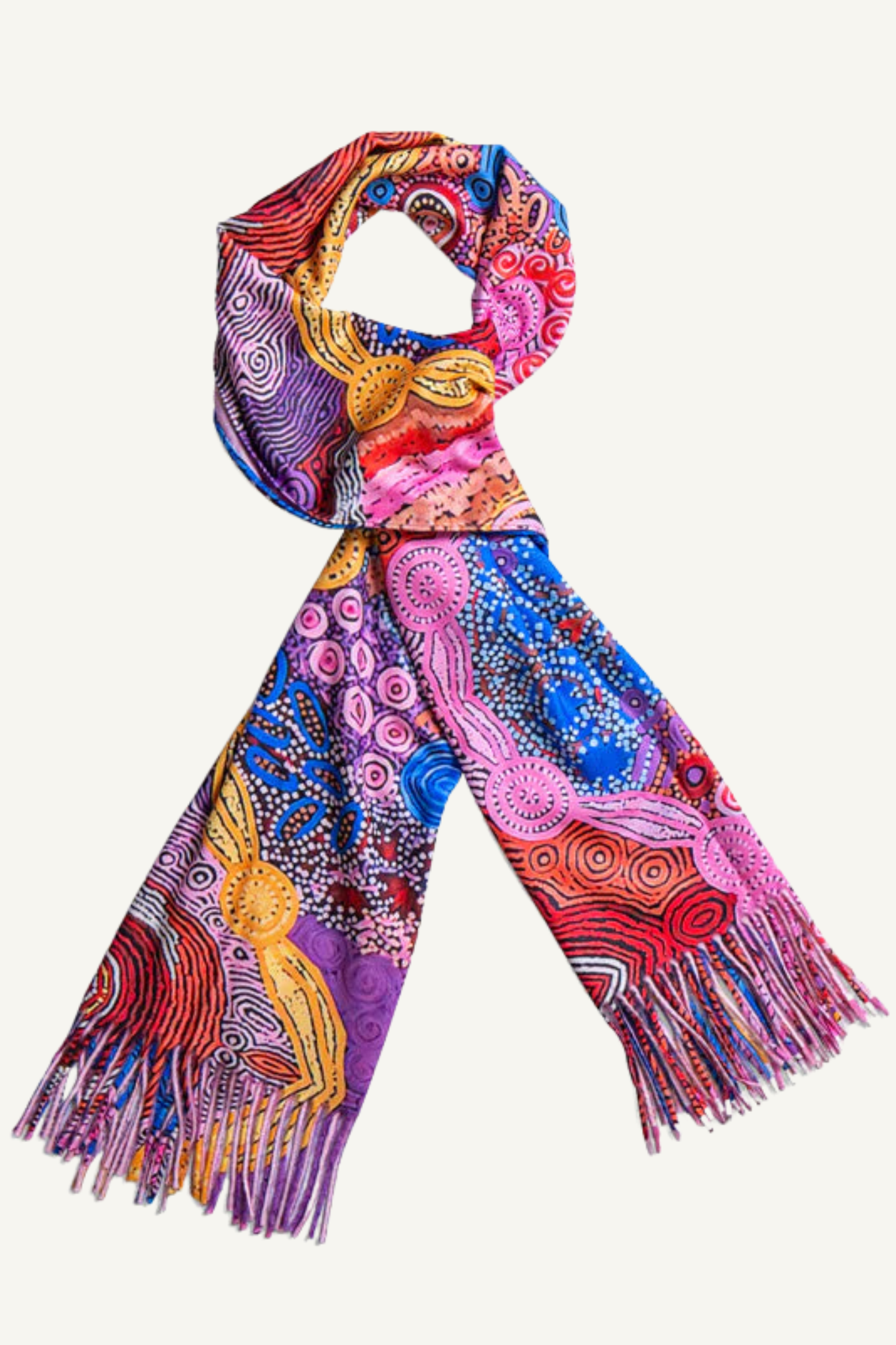 Aboriginal Waterhole Dreaming Scarf