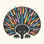 Greeting Card - RainBow Echidna