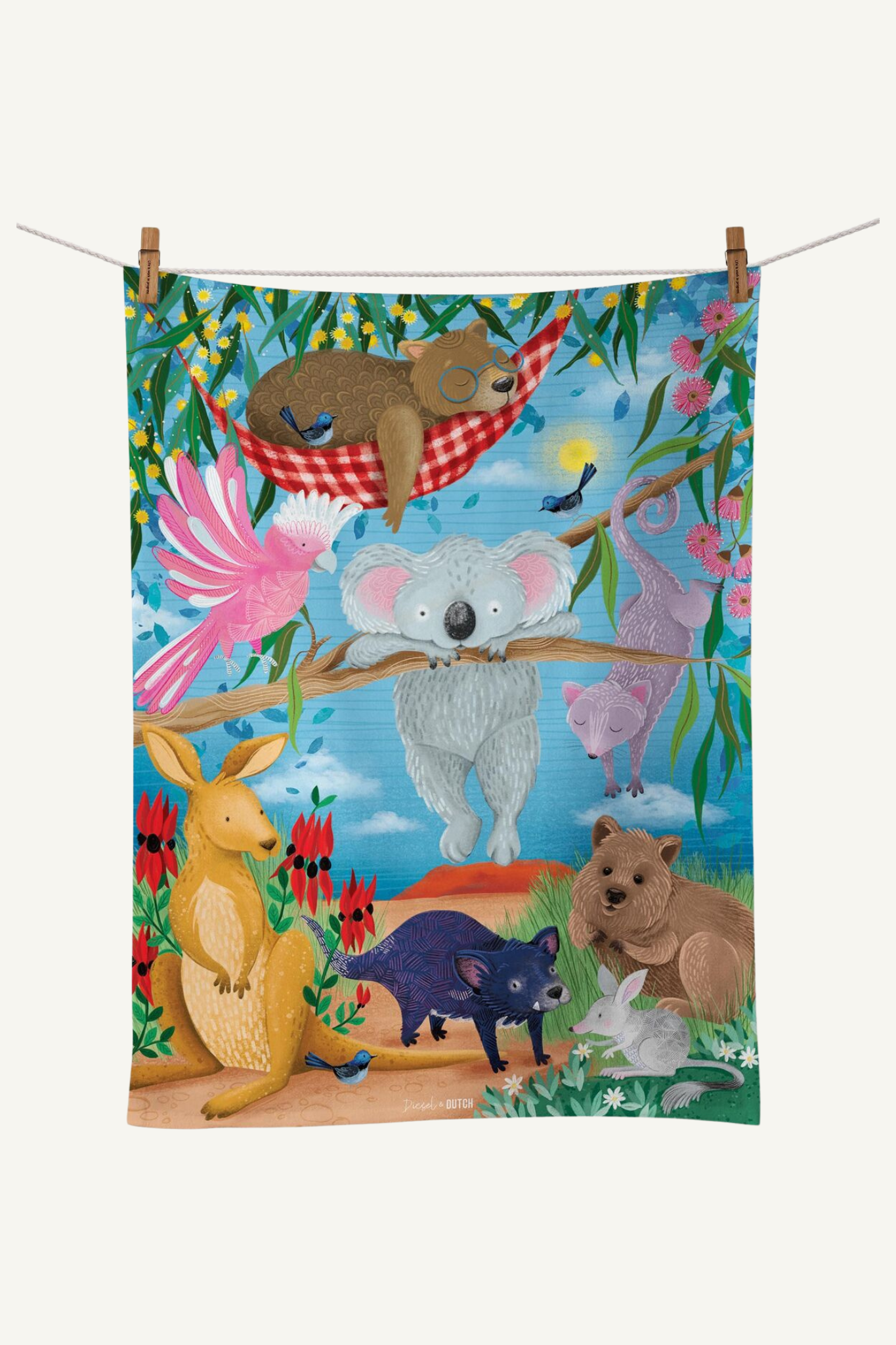 Wildlife Down Under Tea Towel