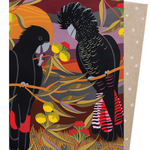Greeting Card - Red Tailed Cockatoos - Kakadu-Plum-Co