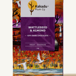 Wattleseed and Almond Chocolate - dark - Kakadu-Plum-Co