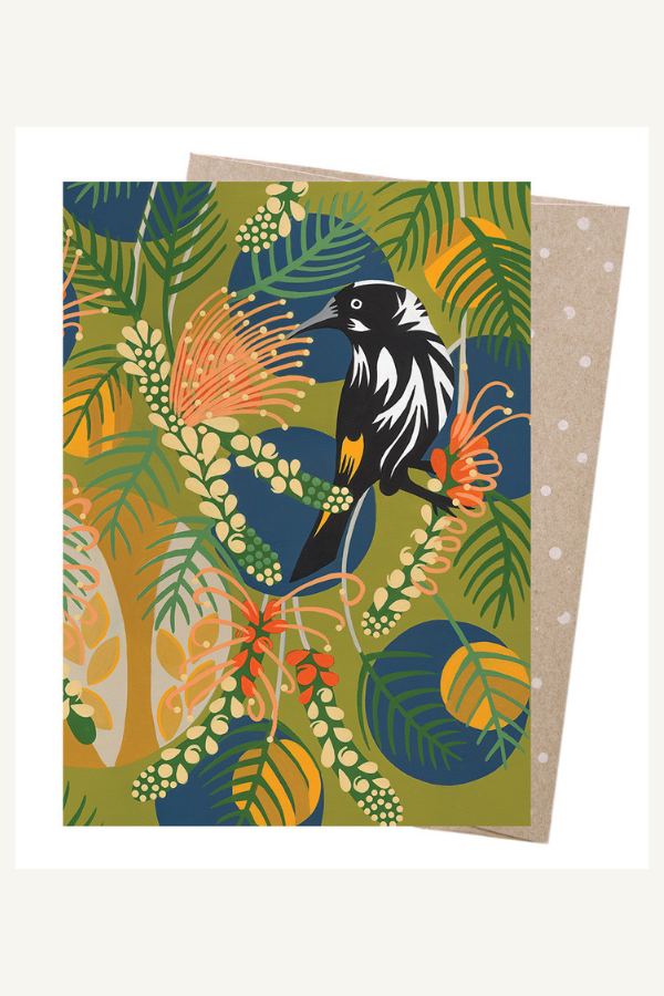 Greeting Card - New Holland Honey Eater