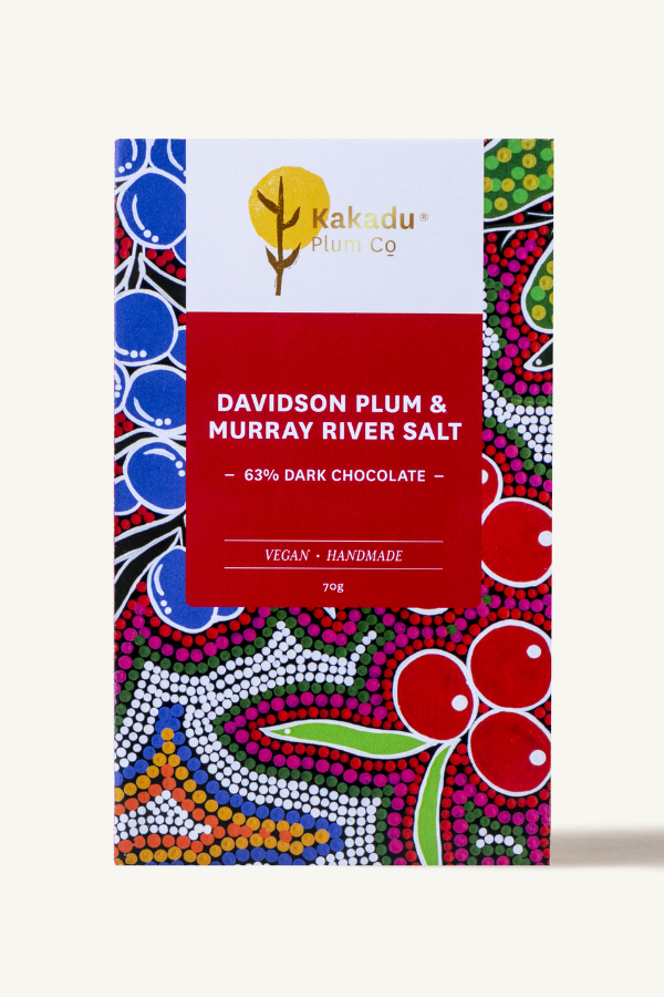 Davidson Plum and Murray River Salt Chocolate Bar Dark