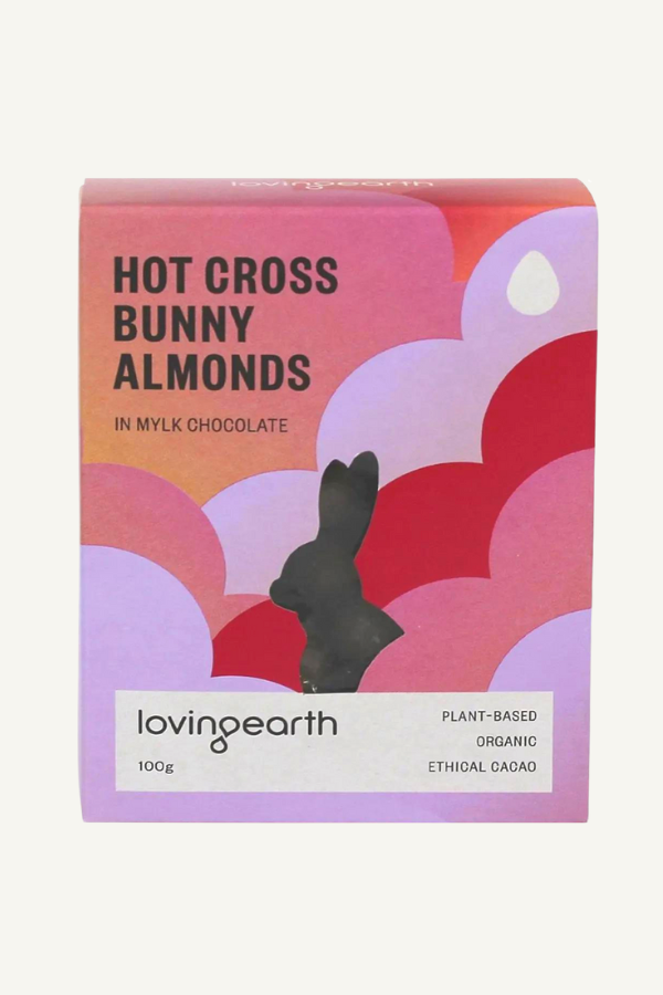 Loving Earth Hot Cross Bunny Almonds Mylk Chocolate